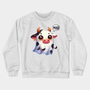 Cute Cow Ghost Crewneck Sweatshirt